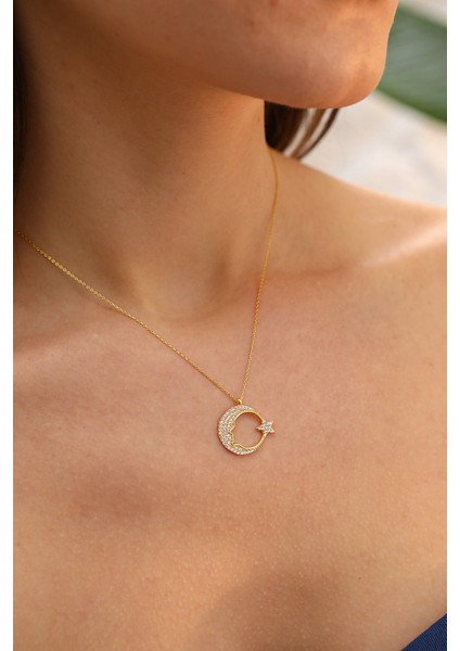 925 Ayar Gümüş Atatürk Silueti Ay Yıldız Kolye fırsatları