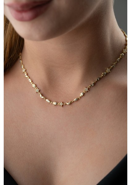 925 Ayar Gümüş Gold Bereket Kolye fiyatları