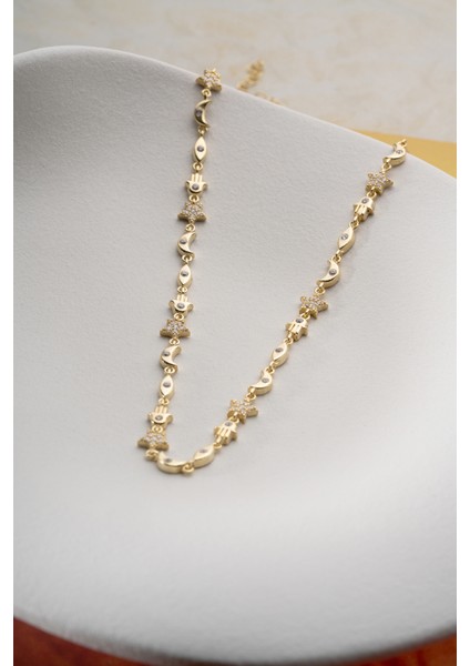 925 Ayar Gümüş Gold Bereket Kolye fırsatları