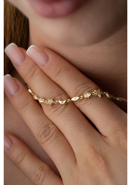 925 Ayar Gümüş Gold Bereket Kolye indirimleri