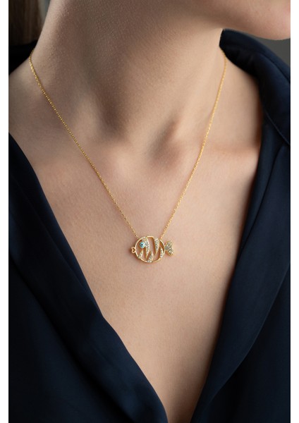 925 Ayar Gümüş Zirkon Taşlı Balık Kolye fırsatları