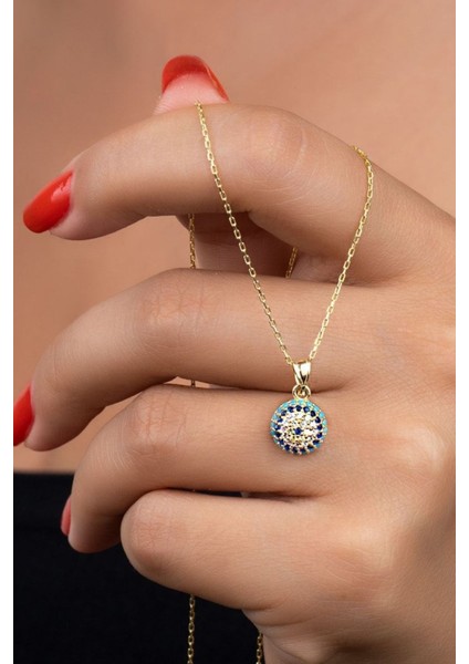 925 Ayar Gold Göz Nazarlı Gümüş Kolye fiyatları