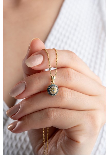 925 Ayar Gold Göz Nazarlı Gümüş Kolye indirimleri