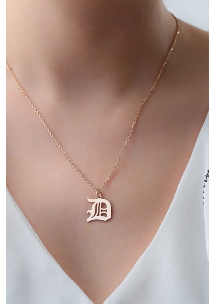 925 Ayar Gümüş Trend Harfli Kolye modelleri