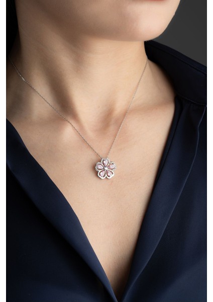 925 Ayar Gümüş Işıklı Kutuda Nergis Çiçeği Kolye modelleri