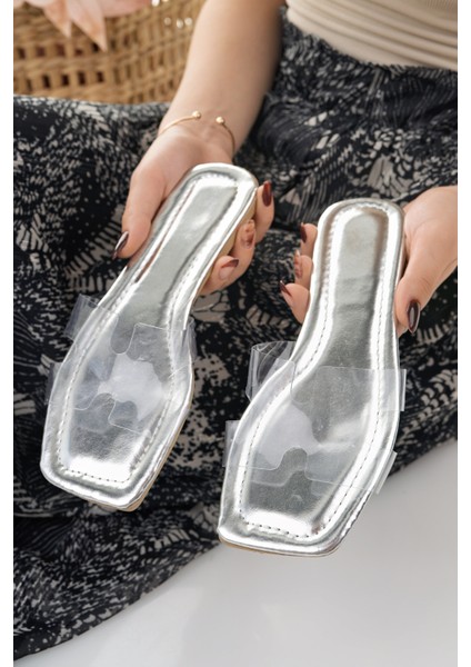 Kadın Şeffaf Terlik Şık Dışarı Plaj Yazlık Günlük Ev Terliği