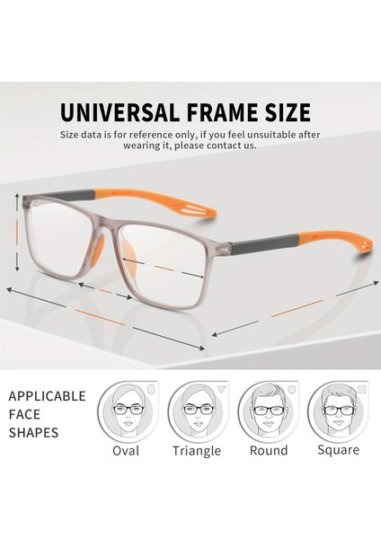 Rahat Spor Okuma-Gözlüğü , Mavi Işık Korumalı 2.0 | Silikon Saplı & Pc Çerçeve