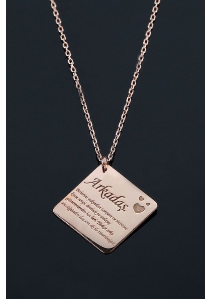 925 Ayar Gümüş Arkadaş Kolye