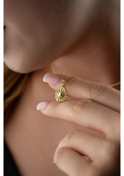 925 Ayar Gümüş Taşsız Güneş Kolye modelleri