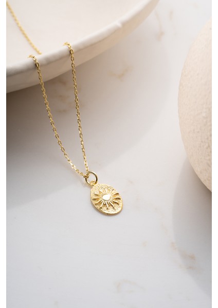 925 Ayar Gümüş Taşsız Güneş Kolye indirimleri