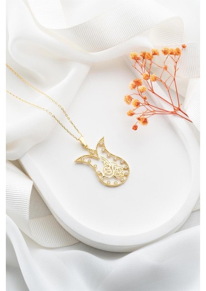 925 Ayar Tuğralı Lale Gümüş Kolye fiyatları