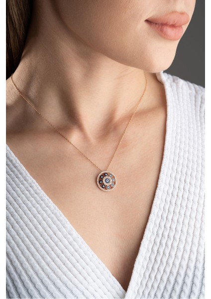 925 Ayar Gümüş Göz Nazarlı Kolye