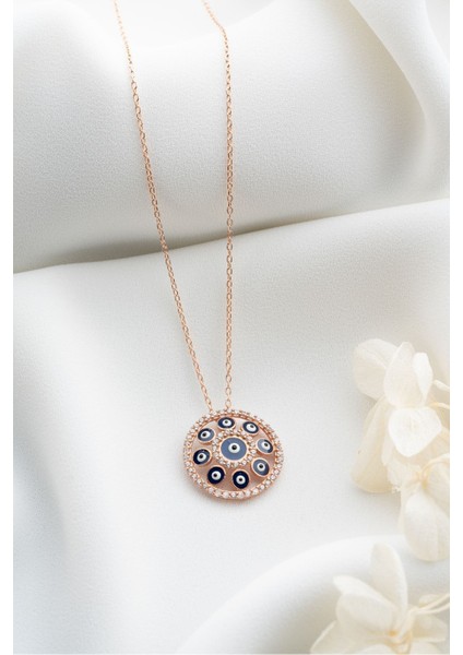 925 Ayar Gümüş Göz Nazarlı Kolye modelleri