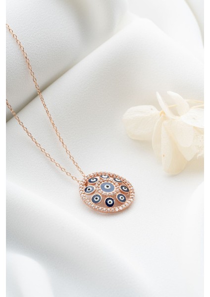 925 Ayar Gümüş Göz Nazarlı Kolye fırsatları