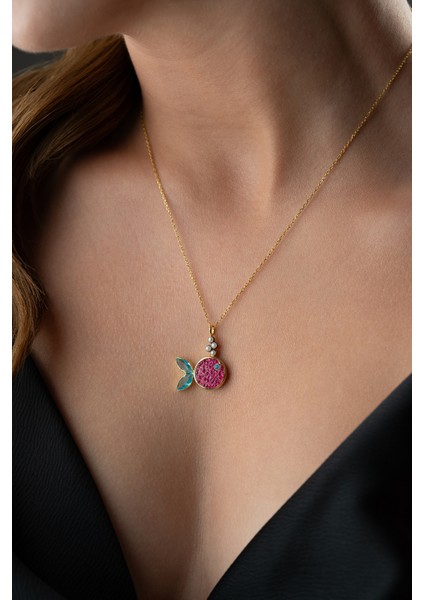 925 Ayar Gümüş Incili Balık Kolye