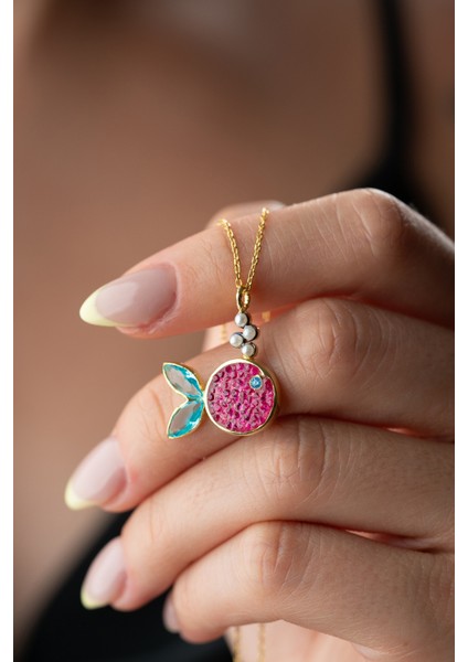 925 Ayar Gümüş Incili Balık Kolye fiyatları