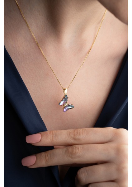 925 Ayar Kelebek Kolye modelleri