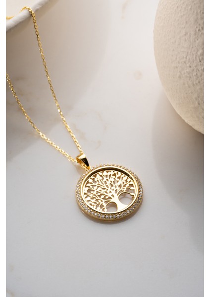 925 Ayar Gümüş Işıklı Kutuda Hayat Ağacı Kolye indirimleri