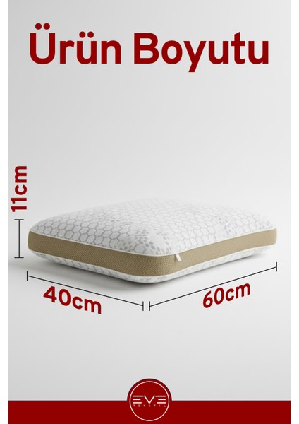 Boyun Destekli Horlama Önleyici Gold Desenli Fermuarlı Ortopedik Visco Yastıkkılıflı Antialerjik Ortopedik VISCO YASTIK 40X65 CM modelleri