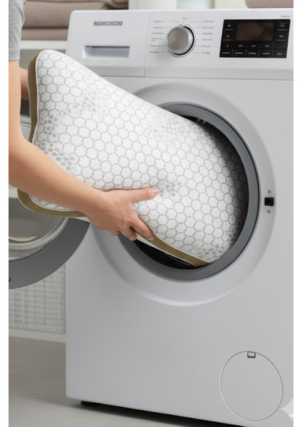 Boyun Destekli Horlama Önleyici Gold Desenli Fermuarlı Ortopedik Visco Yastıkkılıflı Antialerjik Ortopedik VISCO YASTIK 40X65 CM indirimleri