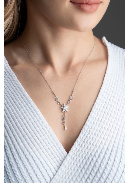 925 Ayar Gümüş Sarmaşık Model Kolye