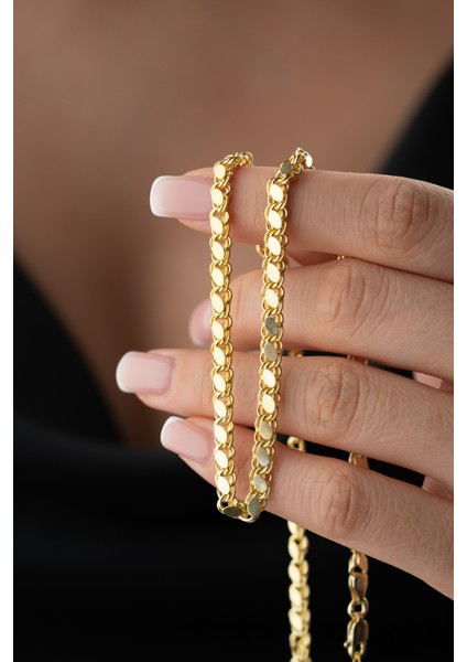 925 Ayar Gümüş Pullu Model Kolye