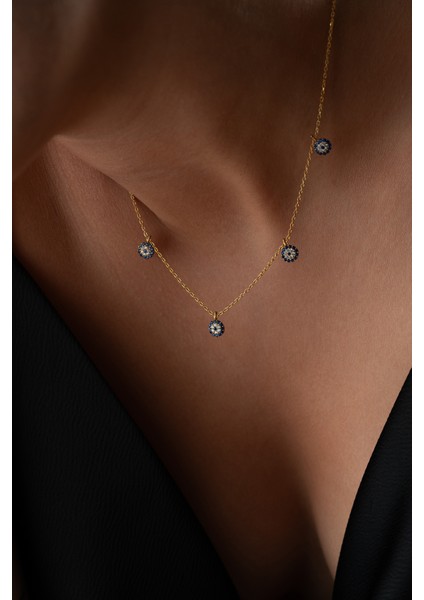 925 Ayar Gümüş Nazar Model Kolye modelleri