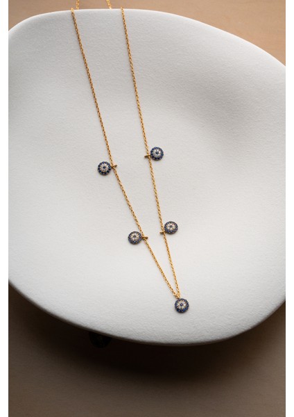 925 Ayar Gümüş Nazar Model Kolye fırsatları