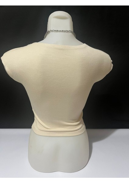 Fit Basic Bisiklet Yaka Kap Kollu Bluz modelleri