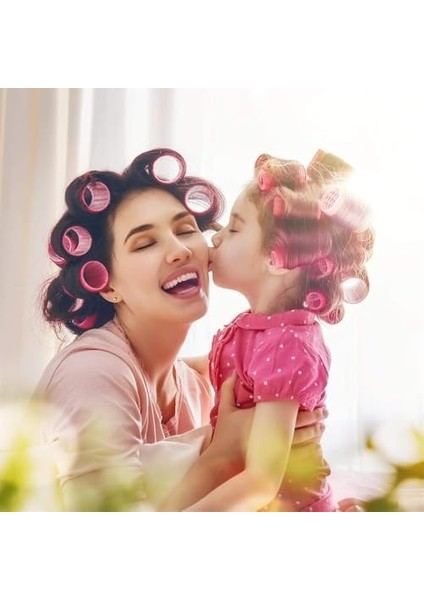 Aputue Saç Bigudi Seti, 31 Parça Kendinden Tutmalı Saç Maşası Seti, 3 Farklı Boyutta 18 Adet Bigudi ve 12 Adet Ördek Gagalı Klips ile 1 Saç Örgü Aparatı, Dıy Kıvırcık Saç Stilleri Için