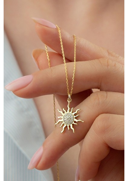 925 Ayar Gold Gümüş Güneş Kolye fiyatları