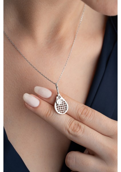 925 Ayar Gümüş Tenis Raketi Kolye fiyatları