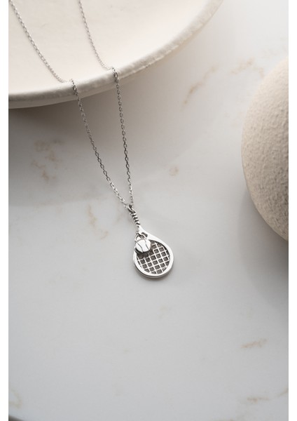 925 Ayar Gümüş Tenis Raketi Kolye fırsatları