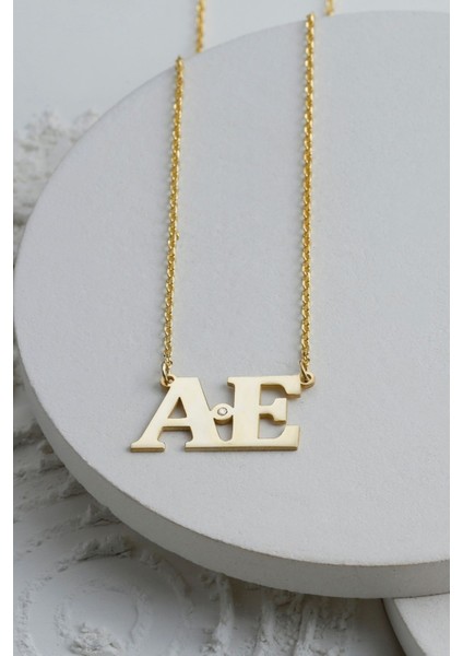 925 Ayar Gümüş Harfli Tektaş Kolye modelleri