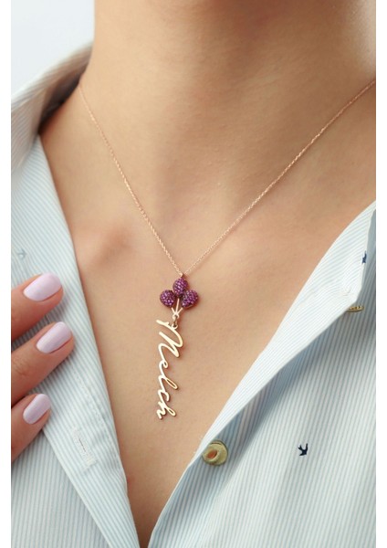 925 Ayar Gümüş Isimli Kırmızı Balonlu Kız Kolye fiyatları