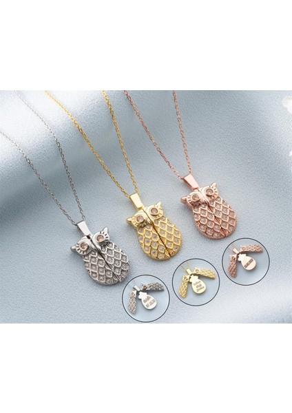 925 Ayar Gümüş Açılabilen Baykuş Kolye indirimleri