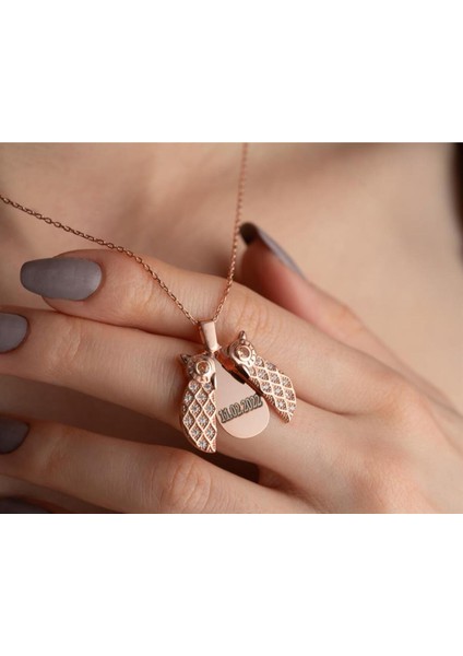 925 Ayar Gümüş Açılabilen Baykuş Kolye