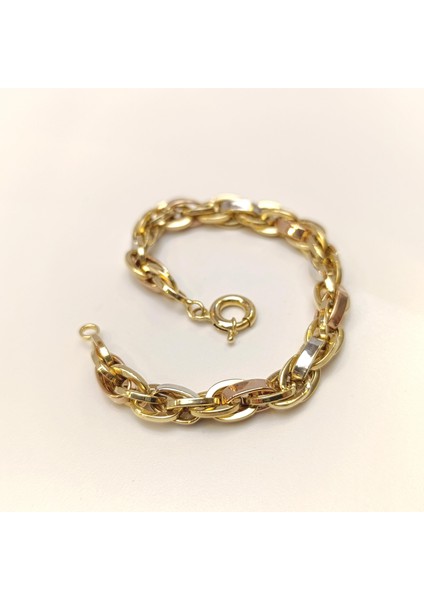 8mm Palamut Haloy Bileklik Künye 14 Ayar Altın Hd Videolu fiyatları