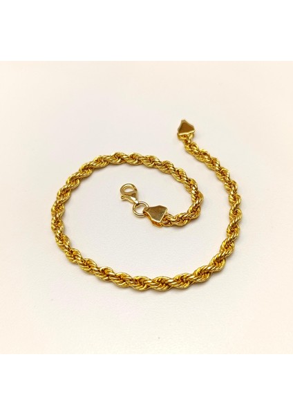 3.7mm Halat Bileklik Künye 14 Ayar Altın Hd Videolu fiyatları