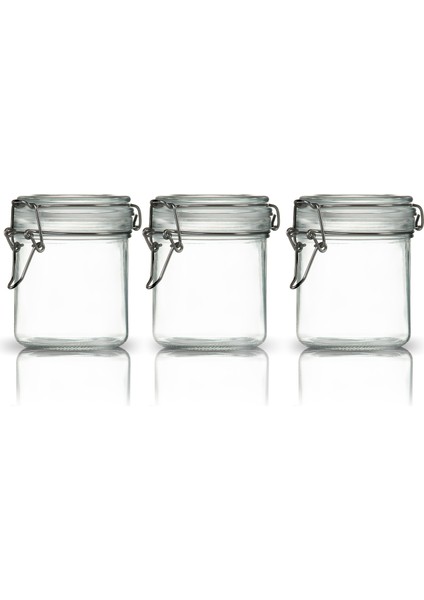 3'lü Korken Kavanoz 300 ml Vakumlu Kilitli Cam Saklama Kavanozu fiyatları