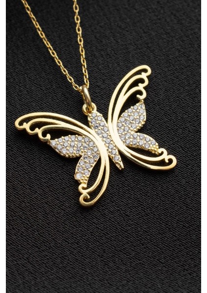 925 Ayar Gümüş Kelebek Kolye