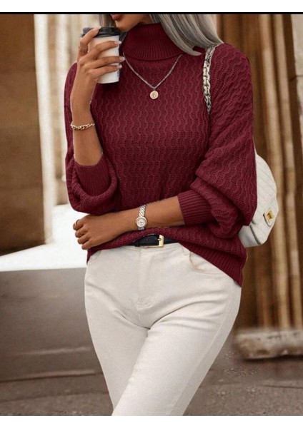 Mdb Kadın Uzun Kollu Balıkçı Yaka Triko Bluz modelleri