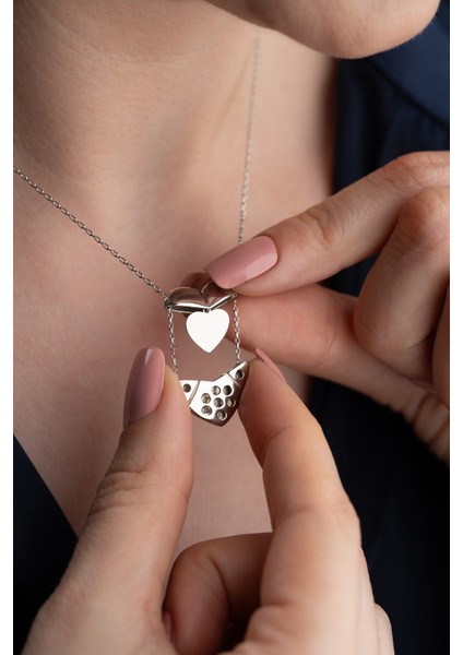 925 Ayar Gümüş Isim Yazılabilen Kalp Kolye fiyatları