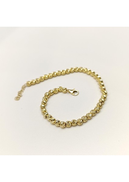 4mm Dorika Toplu Bileklik Künye 14 Ayar Altın Hd Videolu fiyatları