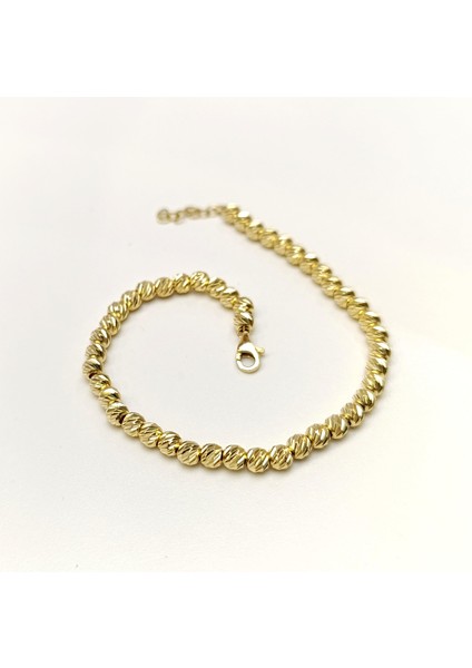 4mm Dorika Toplu Bileklik Künye 14 Ayar Altın Hd Videolu modelleri