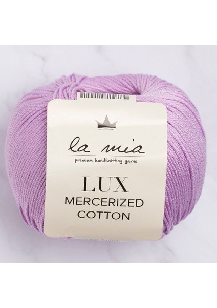 La Mia Lux Mercerized Cotton Lila El Örgü Ipi - 53 - 33747