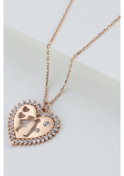 925 Ayar Gümüş Mutlu Çift Kolyesi