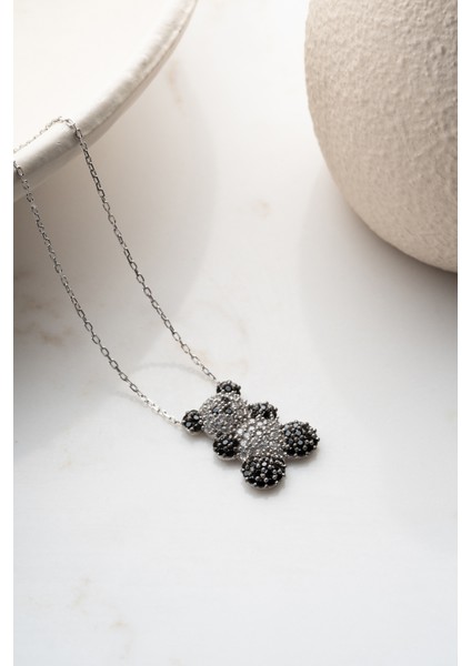 925 Ayar Gümüş Zirkon Taşlı Panda Kolye modelleri