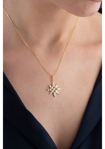 925 Ayar Gümüş Yıldız Kolye Kolye