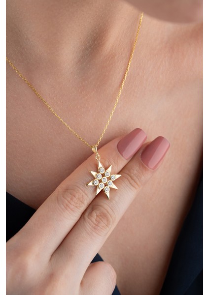 925 Ayar Gümüş Yıldız Kolye Kolye modelleri